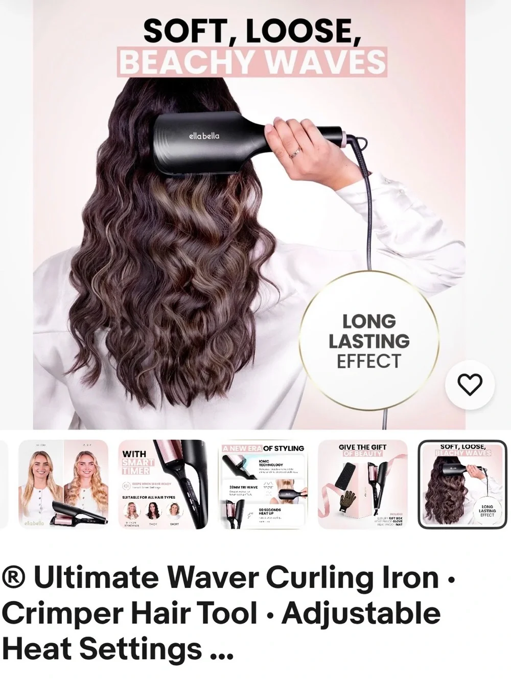 Compact Black and Rose Gold Mini Hair Straightener